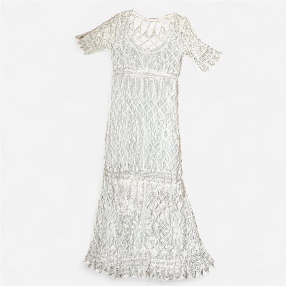 LoveShackFancy Dresses & Skirts - LoveShackFancy White Crochet Lace Maxi Dress | Boho Beach Bridal Festival M 🤍